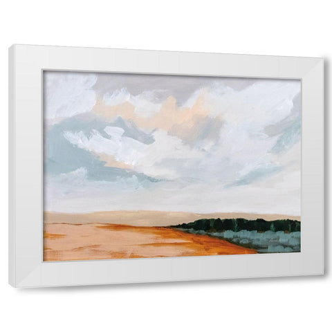 Treeline White Modern Wood Framed Art Print by Munger, Pamela
