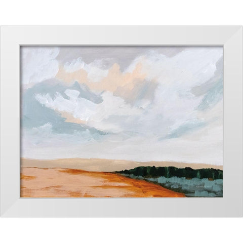 Treeline White Modern Wood Framed Art Print by Munger, Pamela