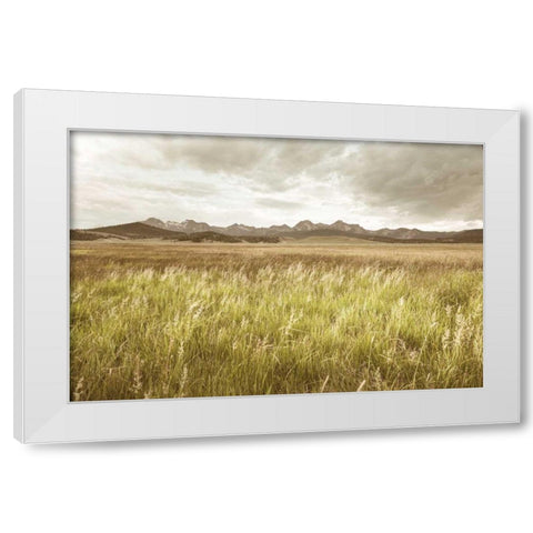 Sawtooth Mountains Idaho II White Modern Wood Framed Art Print by Majchrowicz, Alan