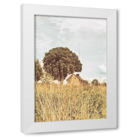Grass and Sky Light White Modern Wood Framed Art Print by Aledanda