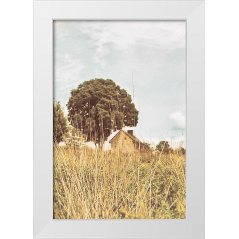 Grass and Sky Light White Modern Wood Framed Art Print by Aledanda