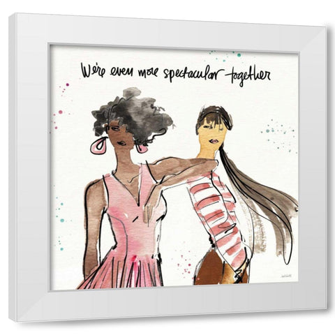 Girlfriends IV White Modern Wood Framed Art Print by Tavoletti, Anne