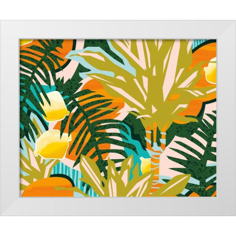 Tropical Coconut Citrus White Modern Wood Framed Art Print by Gallagher, Megan
