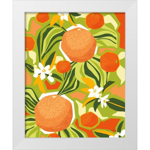 Tangerine Grapefruit White Modern Wood Framed Art Print by Gallagher, Megan