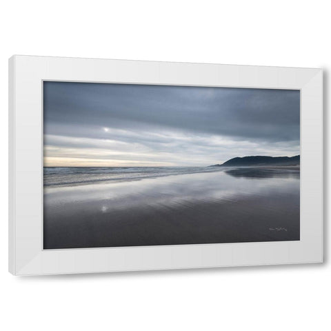 Nehalem Beach Oregon White Modern Wood Framed Art Print by Majchrowicz, Alan