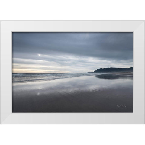 Nehalem Beach Oregon White Modern Wood Framed Art Print by Majchrowicz, Alan