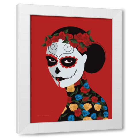 Dia de Los Muertos II White Modern Wood Framed Art Print by Escalante, Omar