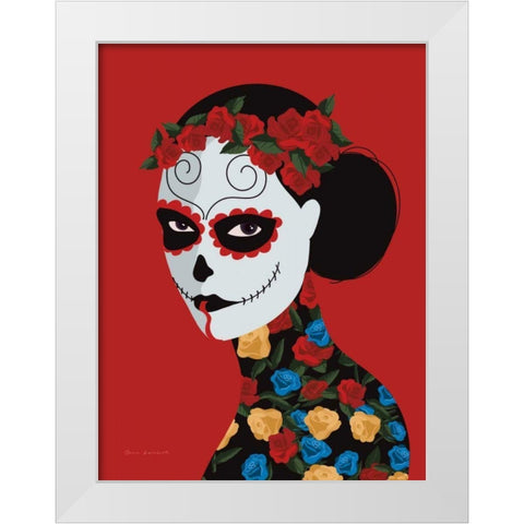 Dia de Los Muertos II White Modern Wood Framed Art Print by Escalante, Omar
