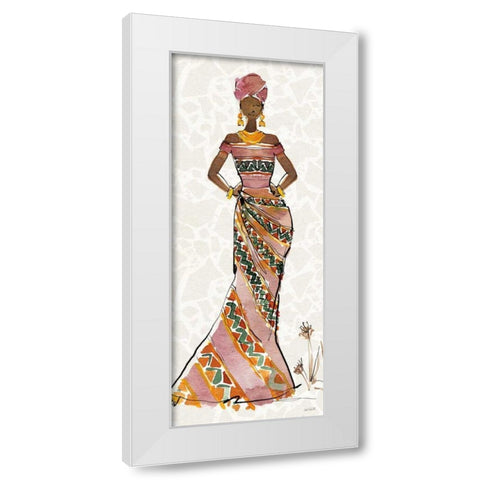 African Flair X No Vase White Modern Wood Framed Art Print by Tavoletti, Anne