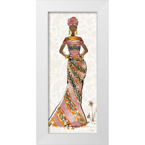 African Flair X No Vase White Modern Wood Framed Art Print by Tavoletti, Anne