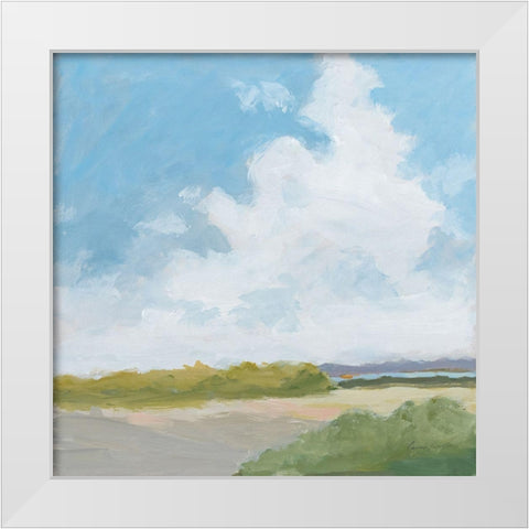 Clouds Over Lagoon White Modern Wood Framed Art Print by Munger, Pamela