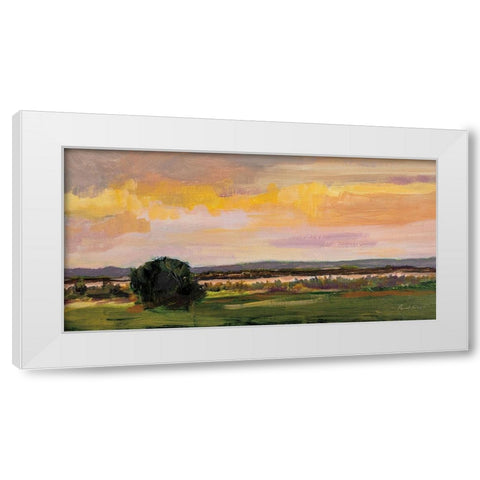 Dusk on Mesa White Modern Wood Framed Art Print by Munger, Pamela