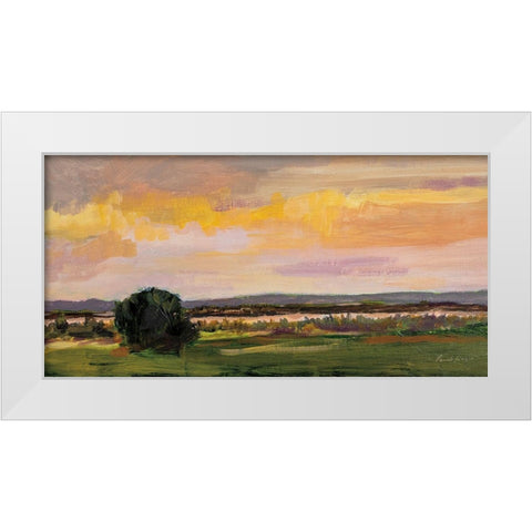 Dusk on Mesa White Modern Wood Framed Art Print by Munger, Pamela