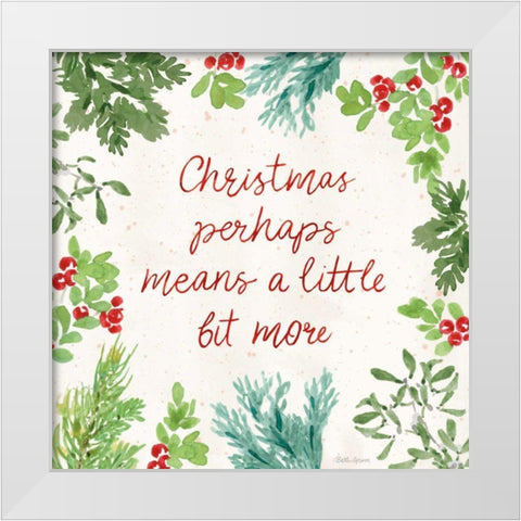 Santas List VII White Modern Wood Framed Art Print by Grove, Beth