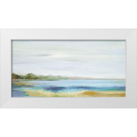 Emerald Lagoon Light Crop White Modern Wood Framed Art Print by Vassileva, Silvia