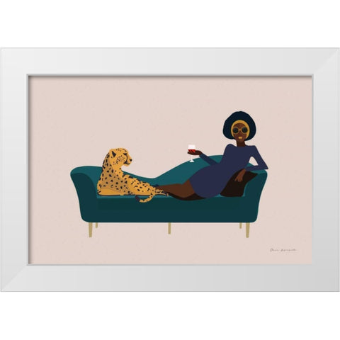 Wild Lounge I White Modern Wood Framed Art Print by Escalante, Omar