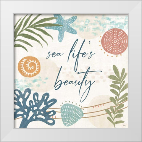 Coastal Creations VII White Modern Wood Framed Art Print by Charron, Veronique