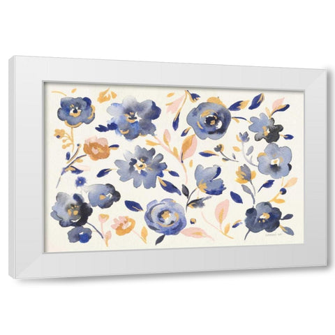 May Flowers I White Modern Wood Framed Art Print by Nai, Danhui