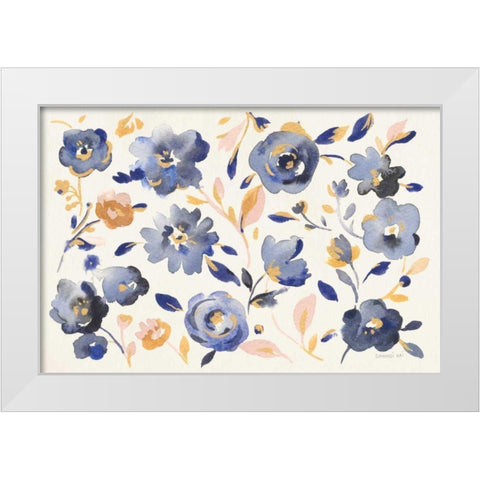 May Flowers I White Modern Wood Framed Art Print by Nai, Danhui