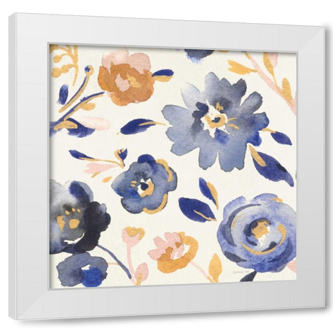 May Flowers III White Modern Wood Framed Art Print by Nai, Danhui