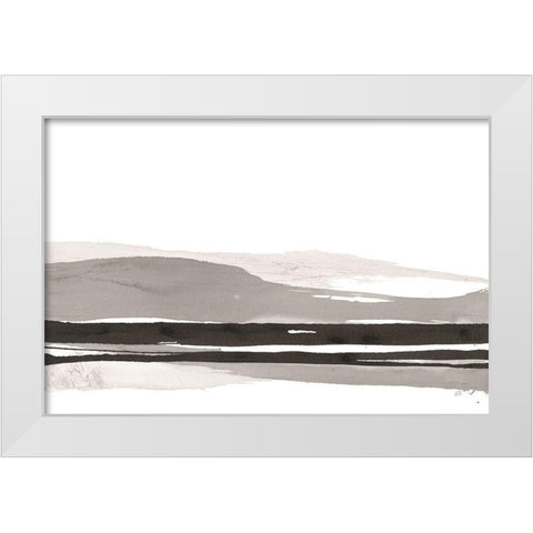 Marbled Gray I White Modern Wood Framed Art Print by Paschke, Chris