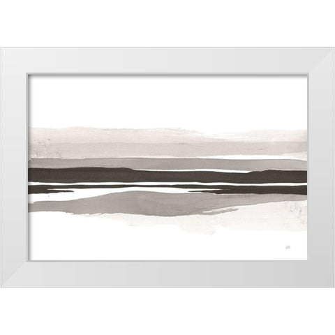 Marbled Gray IV White Modern Wood Framed Art Print by Paschke, Chris