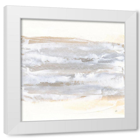 Neutral Texture I White Modern Wood Framed Art Print by Paschke, Chris
