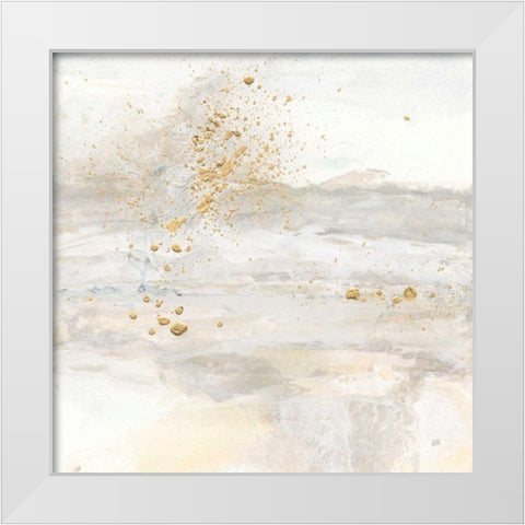 Winter Gold I White Modern Wood Framed Art Print by Paschke, Chris