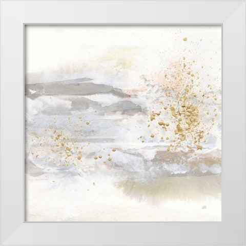 Winter Gold III White Modern Wood Framed Art Print by Paschke, Chris