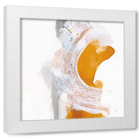 Amber Wash I White Modern Wood Framed Art Print by Paschke, Chris