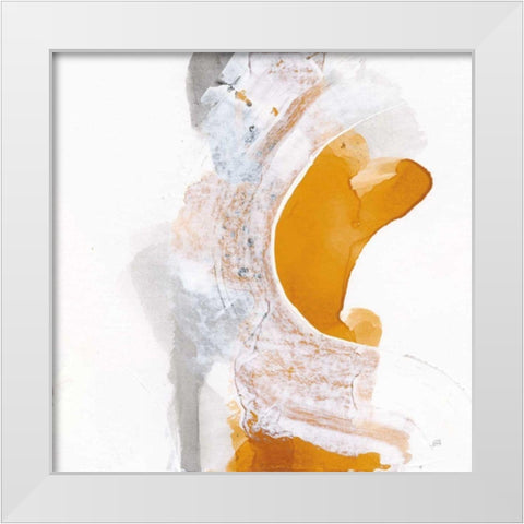 Amber Wash I White Modern Wood Framed Art Print by Paschke, Chris
