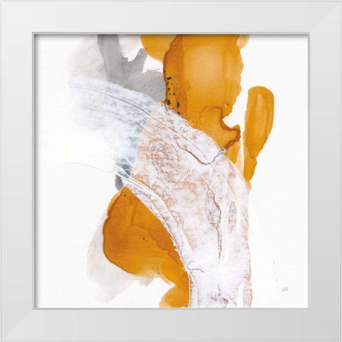 Amber Wash II White Modern Wood Framed Art Print by Paschke, Chris