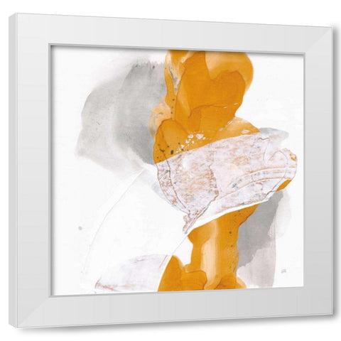 Amber Wash III White Modern Wood Framed Art Print by Paschke, Chris