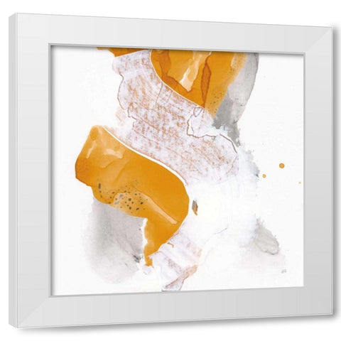 Amber Wash IV White Modern Wood Framed Art Print by Paschke, Chris