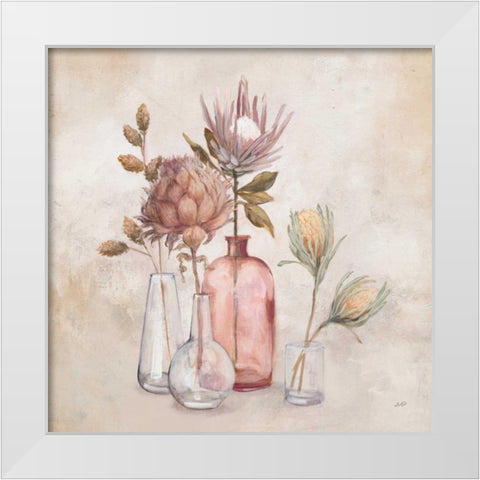 Exotic Florals White Modern Wood Framed Art Print by Purinton, Julia