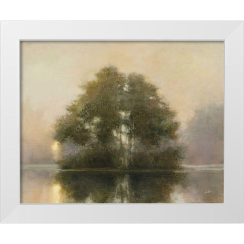 Lake Dawn White Modern Wood Framed Art Print by Purinton, Julia