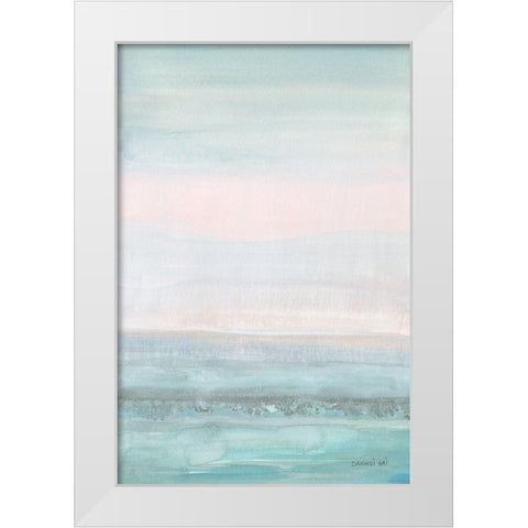 Dreamy Seascape White Modern Wood Framed Art Print by Nai, Danhui