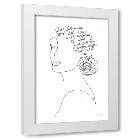 Still I Will Rise White Modern Wood Framed Art Print by Prahl, Courtney
