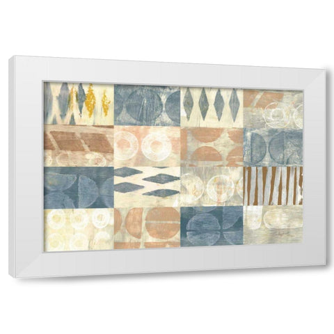 Neutral Blocks White Modern Wood Framed Art Print by Prahl, Courtney