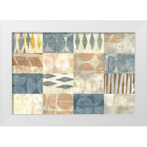 Neutral Blocks White Modern Wood Framed Art Print by Prahl, Courtney
