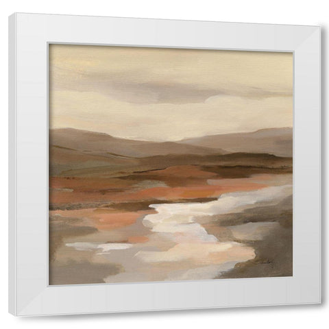 Cinnamon Riverbank I White Modern Wood Framed Art Print by Vassileva, Silvia