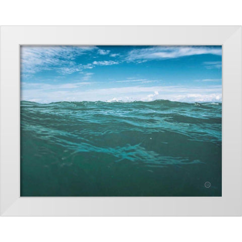 Dominican Oceans I White Modern Wood Framed Art Print by Larson, Nathan
