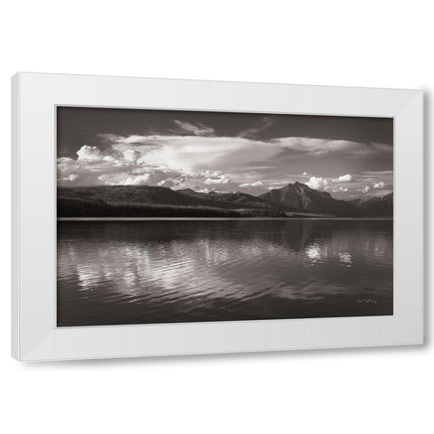 Lake McDonald White Modern Wood Framed Art Print by Majchrowicz, Alan
