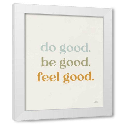 Do Good Retro White Modern Wood Framed Art Print by Marshall, Laura