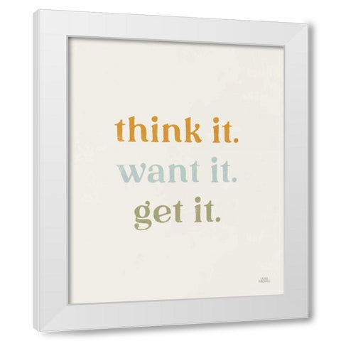 Think It Retro White Modern Wood Framed Art Print by Marshall, Laura