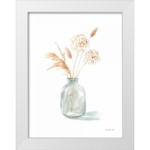 Everlasting Bouquet II Neutral White Modern Wood Framed Art Print by Nai, Danhui