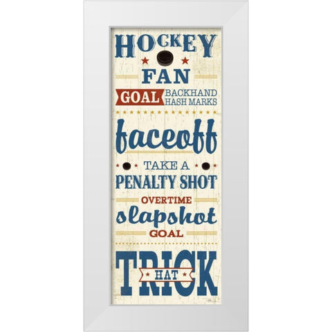 Sports Lovers V Red White Modern Wood Framed Art Print by Pela Studio