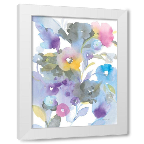 Bright Jewel Garden I White Modern Wood Framed Art Print by Nai, Danhui