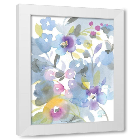 Bright Jewel Garden II White Modern Wood Framed Art Print by Nai, Danhui