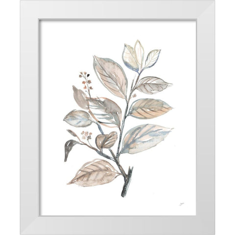 Cottage Leaves I White Modern Wood Framed Art Print by Panganiban, Karyn